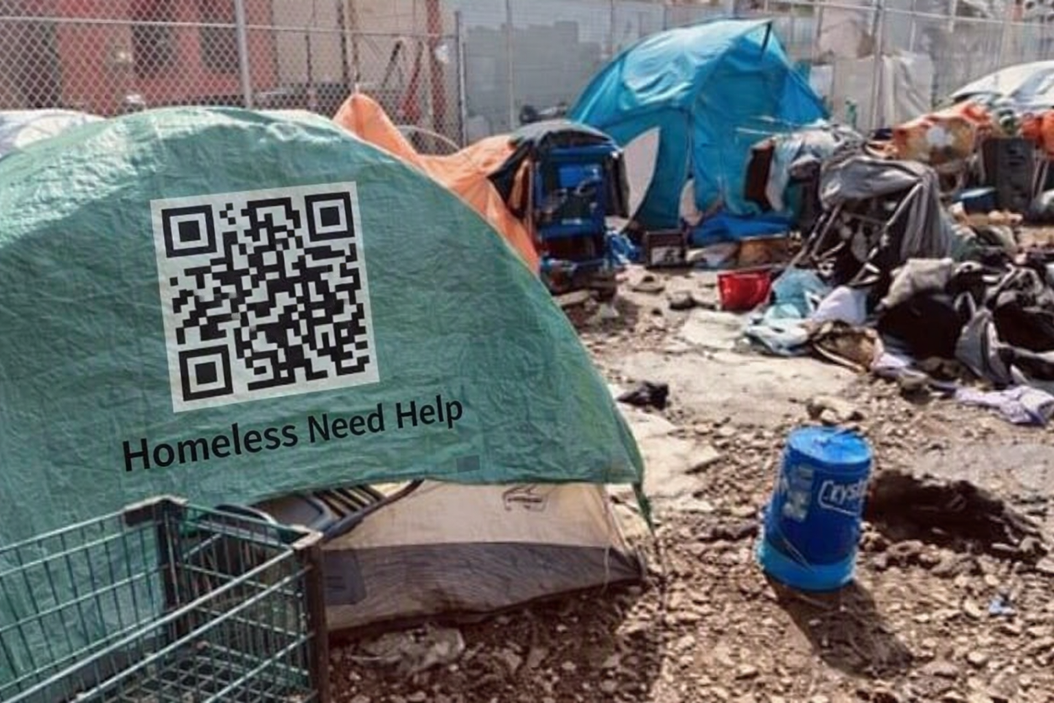 A tent, a QR, a story — replacing anonymous cash with a real human page.
